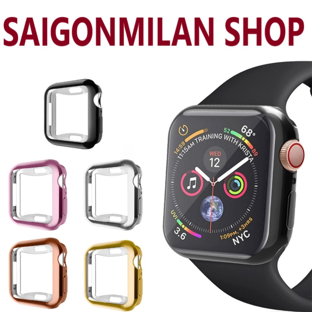 Ốp Dẻo Bảo Vệ Màn Hình Cho Đồng Hồ Thông Minh Apple Watch  VS Dây Đeo Cao Su Series 7/6/5/SE/4/3/2/1 Đủ Size