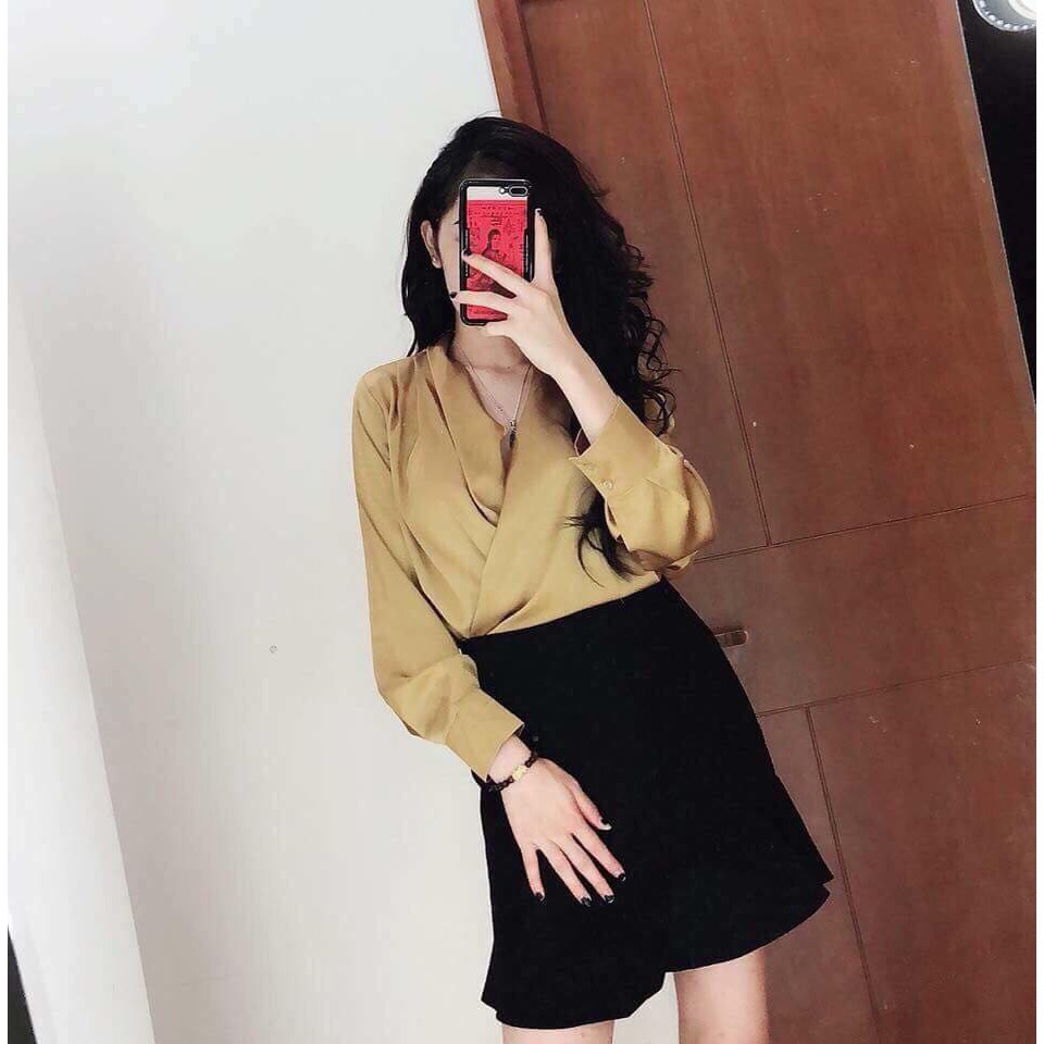 Áo lụa vạt chéo
