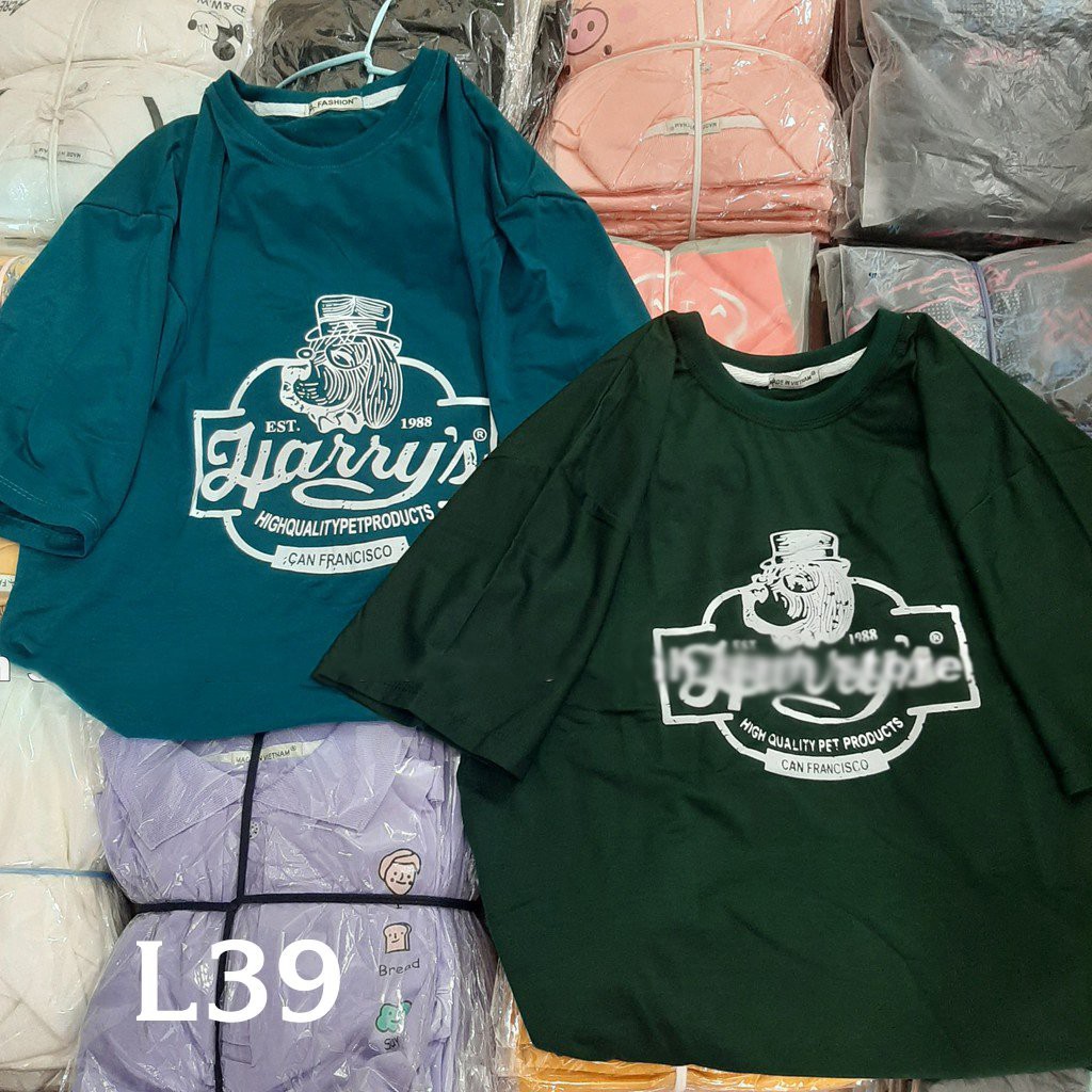 Áo thun 𝑭𝒓𝒆𝒆𝒔𝒉𝒊𝒑 Áo phông form rộng Unisex, mặc lớp, nhóm, cặp, in chữ HARRY'S-CAN FRANCISCO 1988. L390