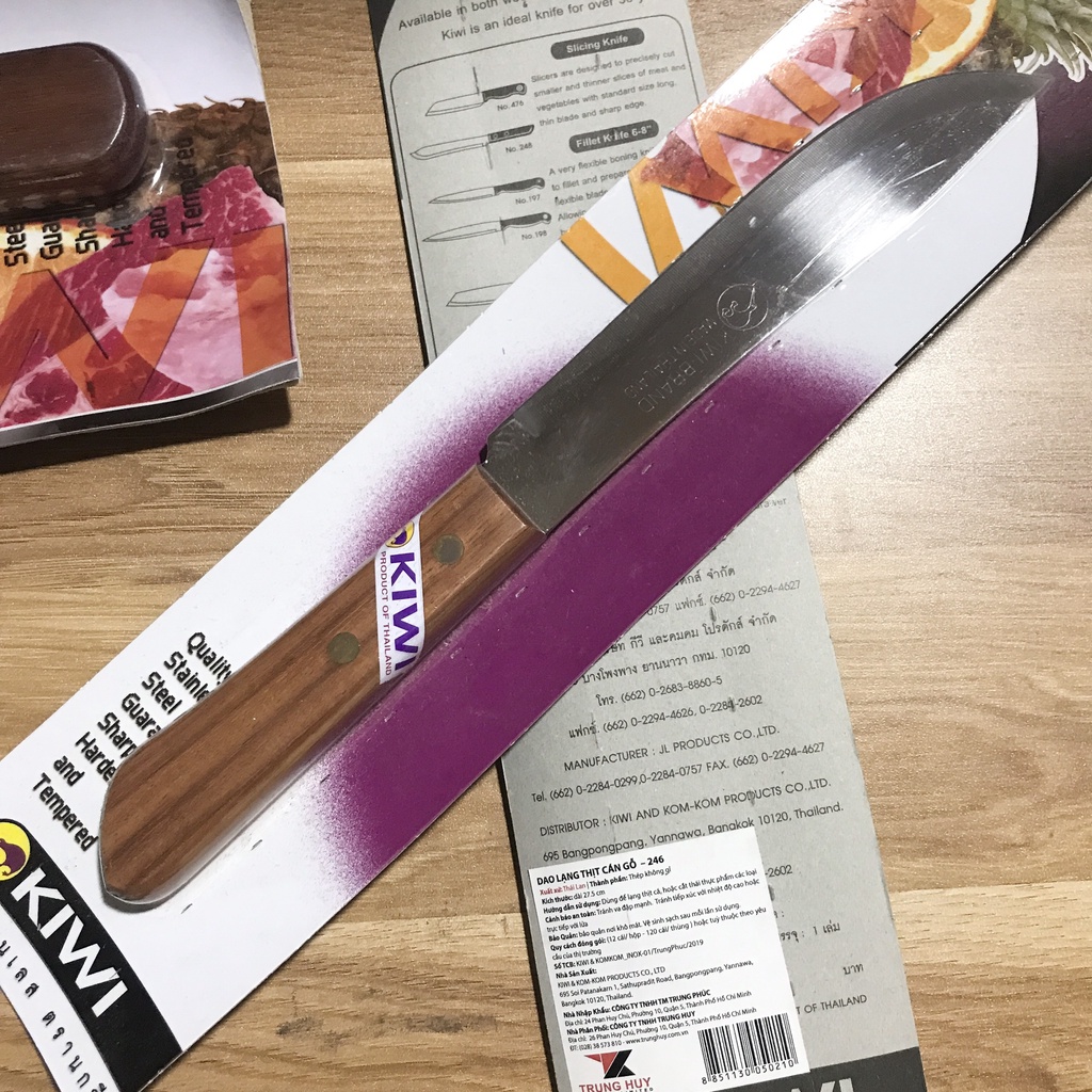 Dao thái thịt cán gỗ Kiwi kw246