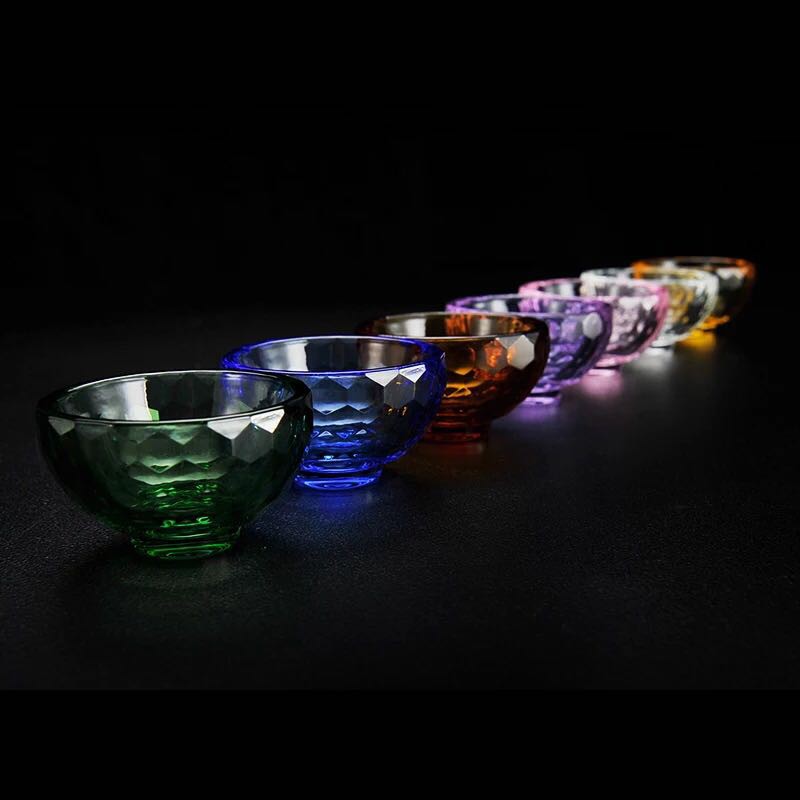 Chén Thủy Tinh 7 Màu To 10cm