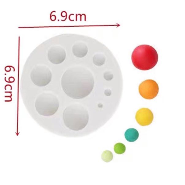 Silicon khuôn 10 bán cầu nhỏ