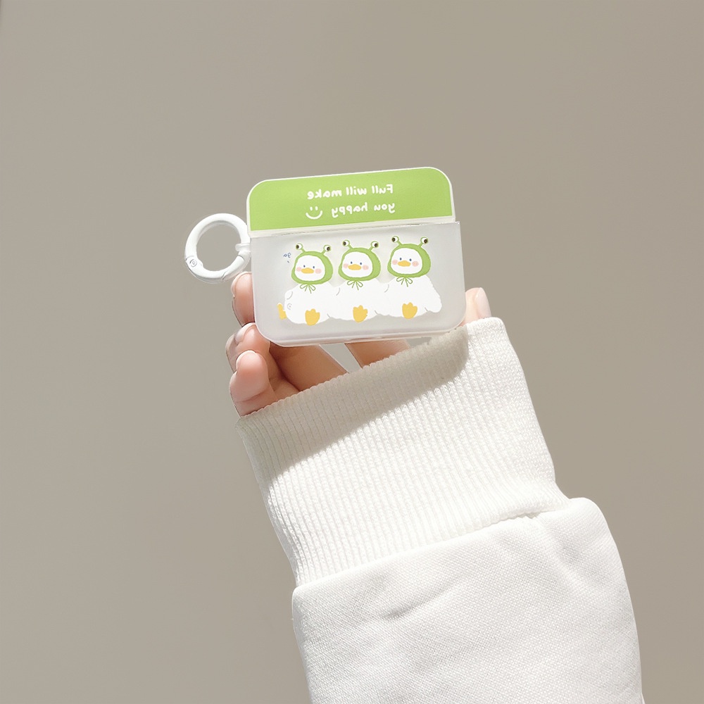 Vỏ Bảo Vệ Hộp Sạc Tai Nghe Bluetooth Airpods 1 2 3 Pro Pro 2 Bằng Silicon TPU Mềm Hình Chú Vịt Dễ Thương