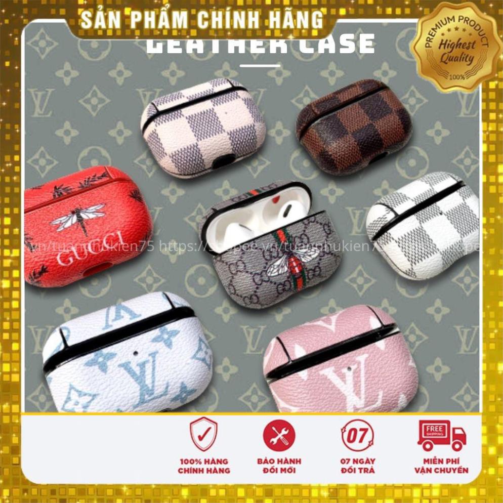 Airpods Case ⚡ Freeship ⚡ GIẢ DA SANG CHẢNH Case Tai Nghe Không Dây Airpods Pro