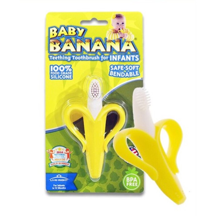 Gặm Nướu Hình Trái Chuối Silicone Cao Cấp,Cho Bé 3 Tháng Tuổi Trở Lên