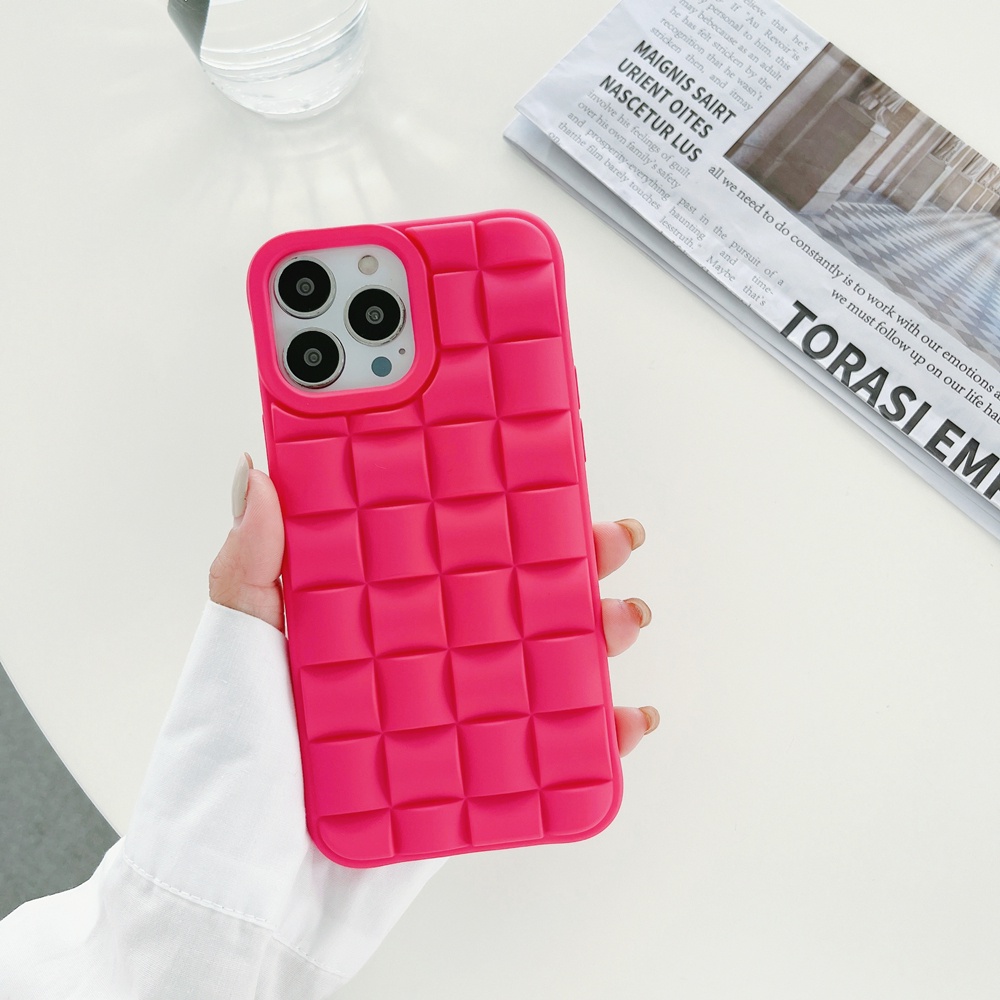 Ốp Điện Thoại Chống Sốc Họa Tiết Khối Rubik Ba Chiều Cho iPhone 14 13 12 11 Pro Max XS XR X 8 7 6 6S Plus + SE 2020
