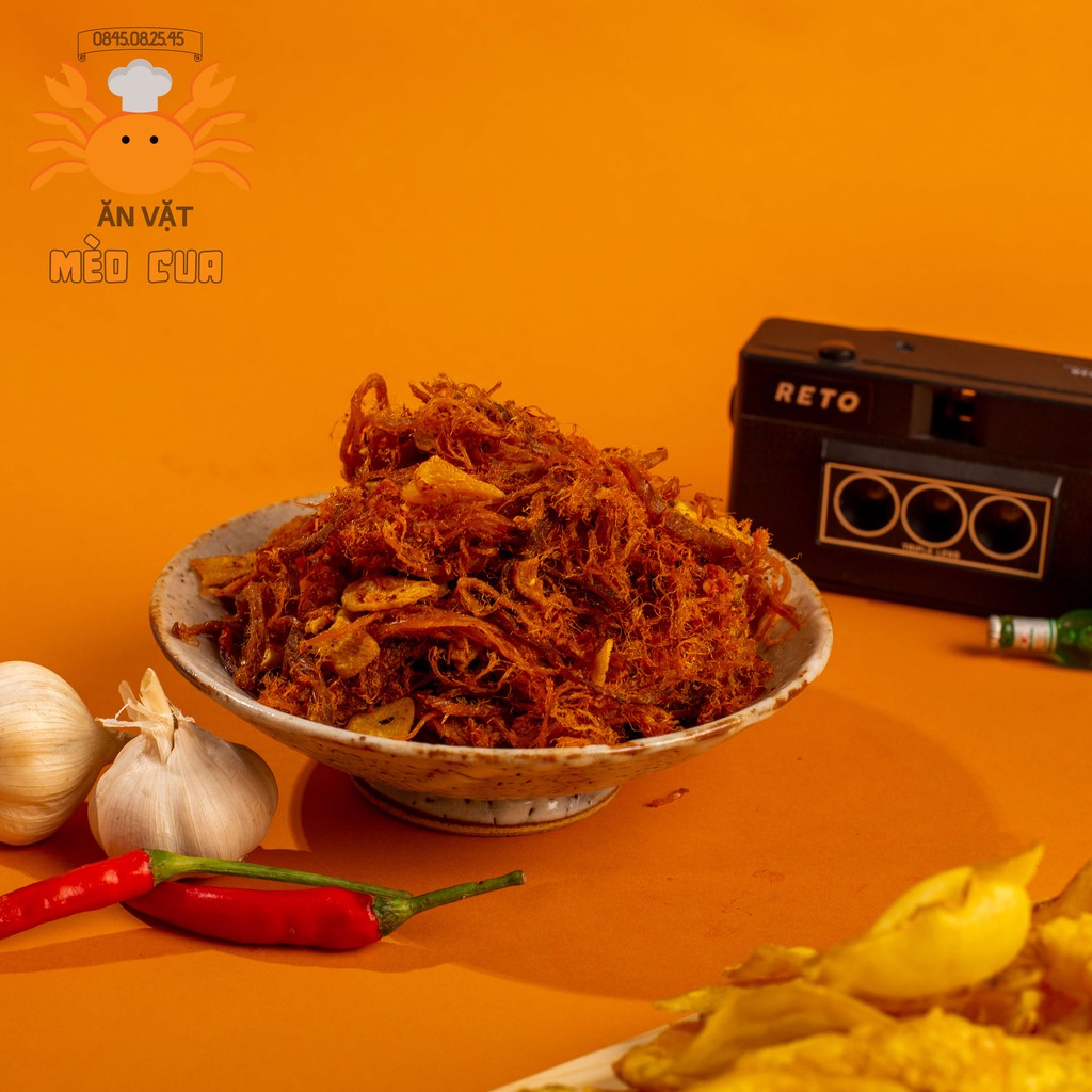 Khô Heo Cháy Tỏi 200g - Ăn Vặt Mèo Cua | BigBuy360 - bigbuy360.vn