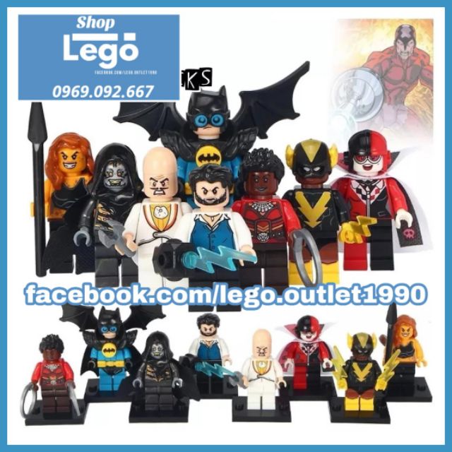 Xếp hình Logan Batman Harley Quinn Comics Lego Minifigures POGO PG8111