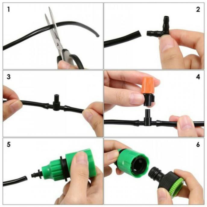 Bộ cút nối nhanh có cả khớp nối với vòi nước tưới