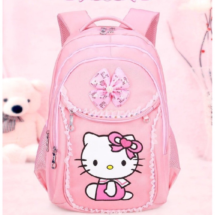 [ ẢNH THẬT ] BALO HỌC SINH HELLO KITTY, CẶP HỌC SINH CẤP 1