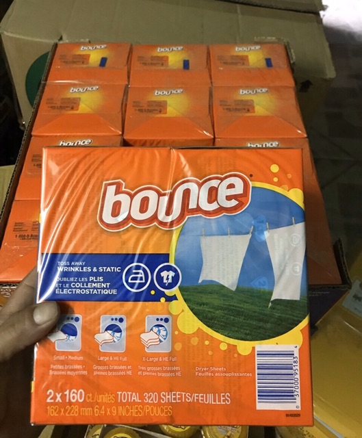 GIẤY THƠM BOUNCE QUẦN ÁO 4 IN 1 LỐC 2 x 160 TỜ CỦA MỸ