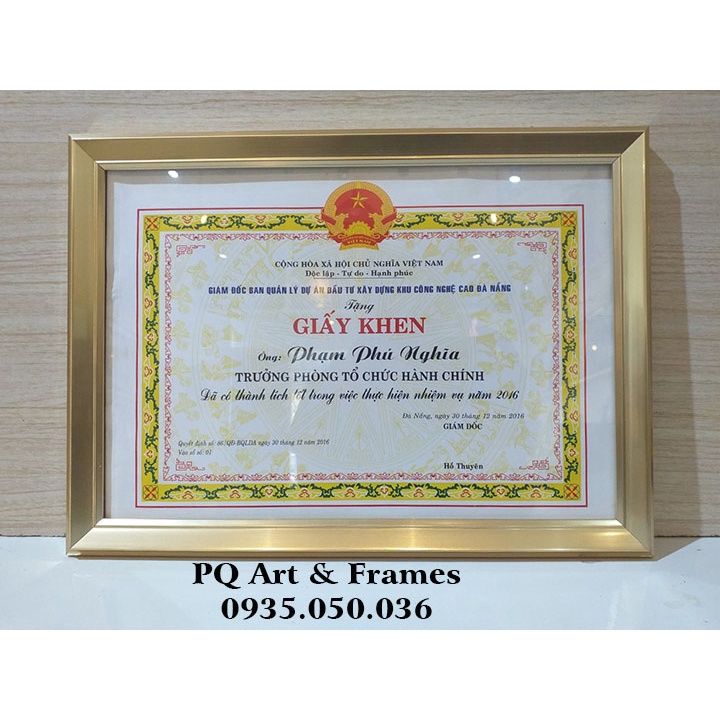 Khung Bằng Khen  A4cm, Giấy Chứng Nhận, Giấy Chứng Chỉ, Treo Tường Trang Trí