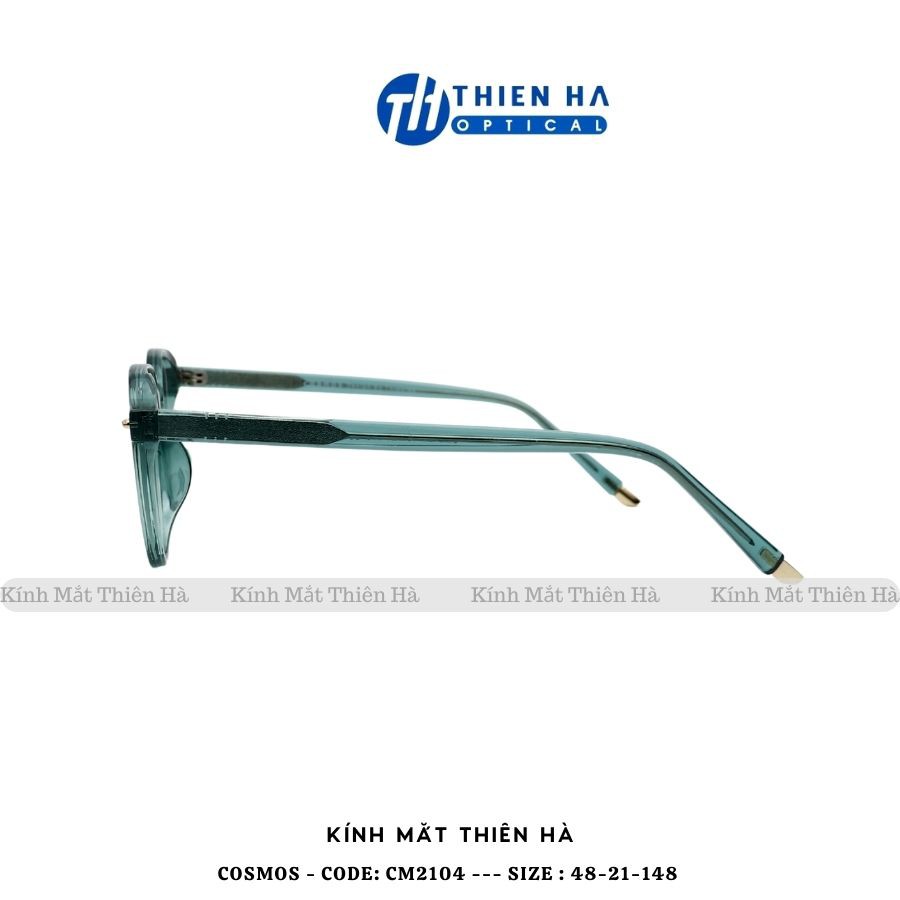 Gọng kính tròn nam nữ Thiên Hà Optical gọng kính nhựa Acetate cốt thép chắc chắn ôm mặt phù hợp độ cận cao COSMOS CM2104