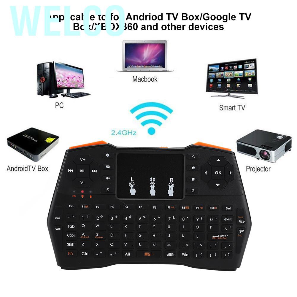 Bàn Phím Welco For Viboton I8 Plus 2.4ghz Mini Không Dây Cho Android Tv Box / Xbox360