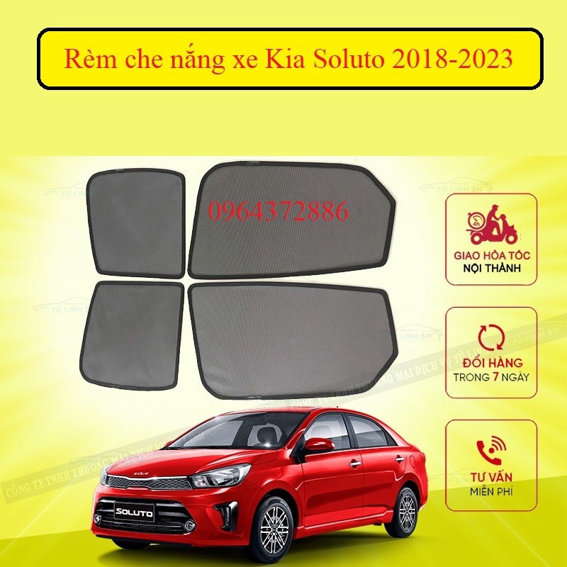 Rèm che nắng xe Kia Soluto 2018-2023, chống nắng giảm đến 99% cho xe Kia Soluto ( Hàng Chuẩn Theo Xe )