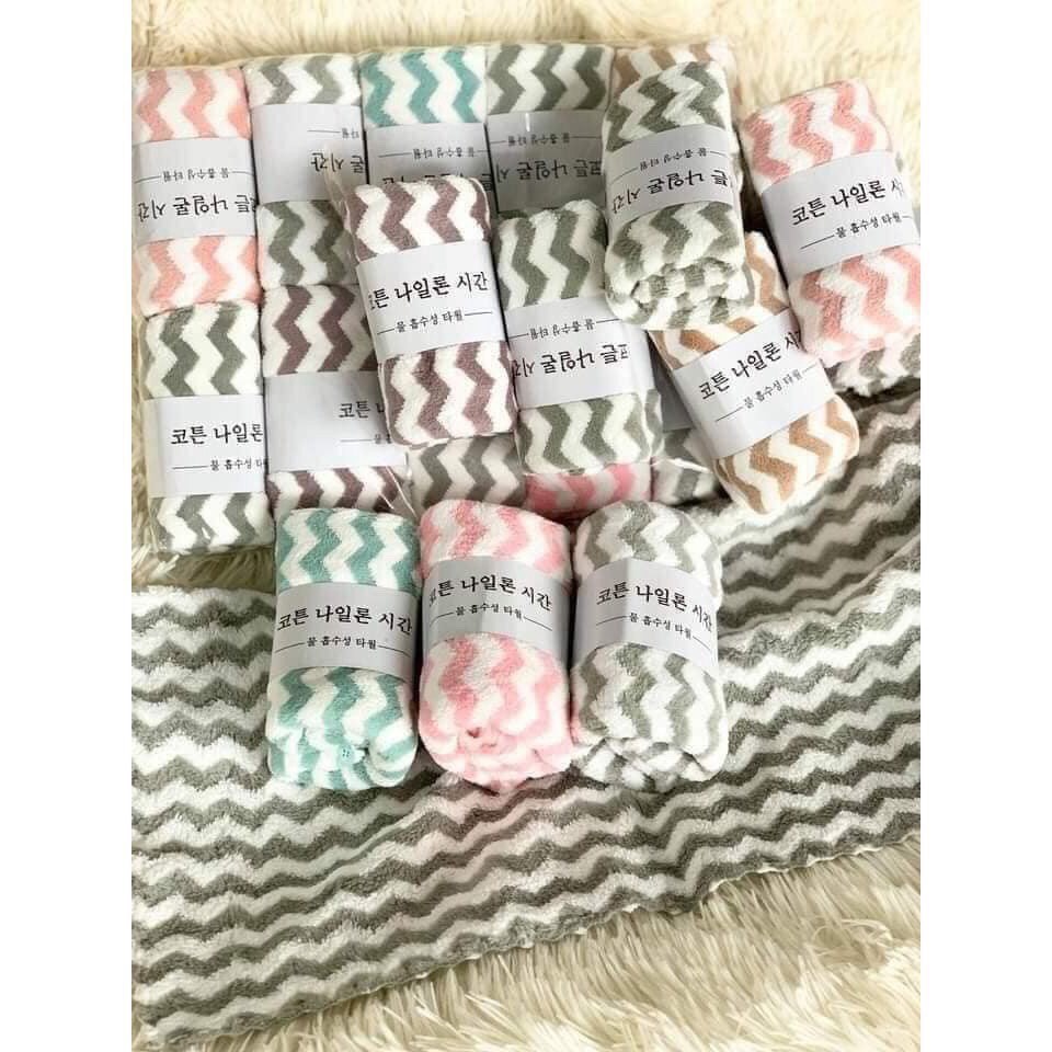 KHĂN MẶT LÔNG CỪU HÀN QUỐC COTTON SIÊU MIỀM MỊN THẤM NƯỚC