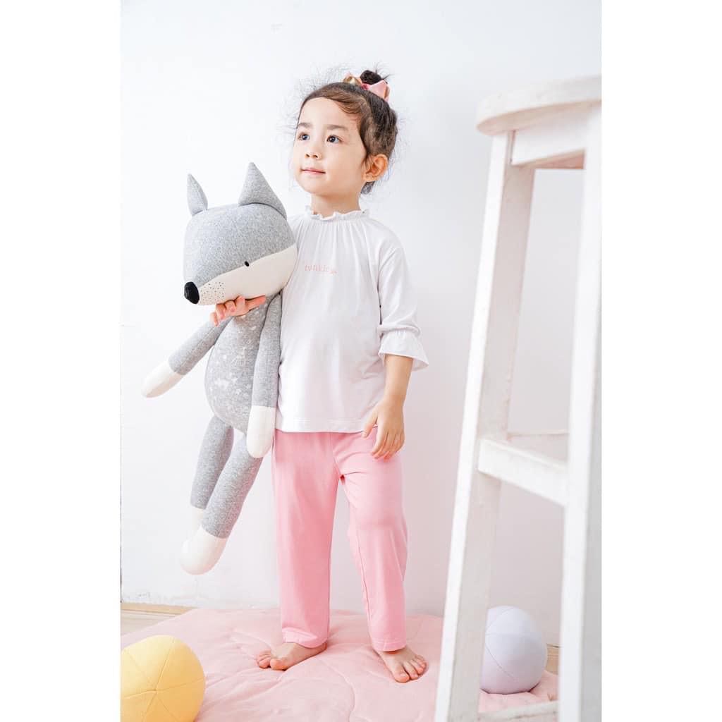 [Rẻ vô địch] Bộ dài tay chất Nu Doux pyjamas bé gái cao cấp mềm mại Nous