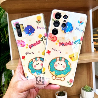 Ốp Lưng Silicon Dẻo Donuts Họa Tiết Đính Đá SS Galaxy S21Ultra/S21+/S20Ultra/ S20+/ Note20 Ultra/ Note20 /N10+/N10