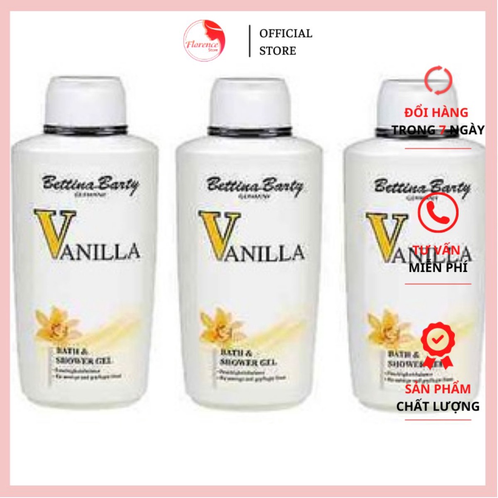 Sữa Tắm / Dưỡng Thể Bettinail Barty Vanilla Hương Nước Hoa Chuẩn Đức 500ML