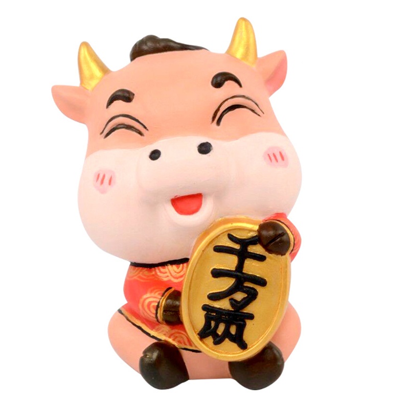 Đồ trang trí Chú Bò Sữa Ox DIY Nhiều Màu Sắc