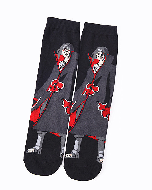 Vớ Giữ Ấm In Họa Tiết Hoạt Hình NARUTO Akatsuki Pein Konan Itachi Orochimaru Sasori Deidara Hidan Màu Đỏ Vui Nhộn Cho Người Lớn