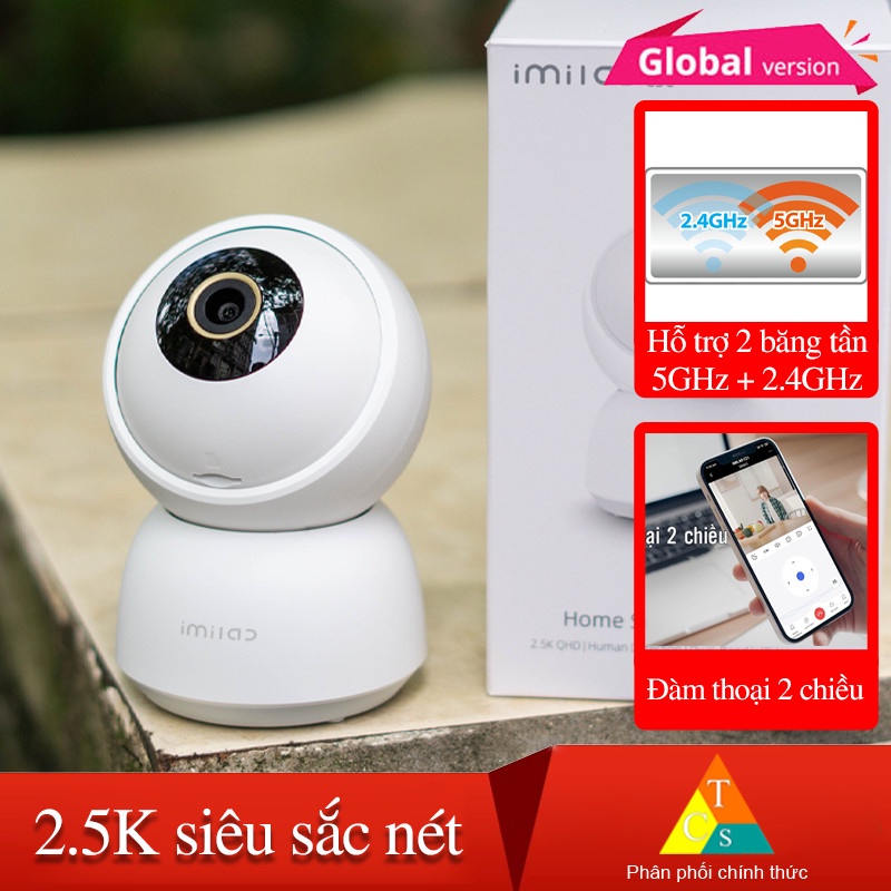 Camera ip xoay C30 2.5K IMILAB Quốc Tế 4Mp băng tần 2.4GHz & 5GHz