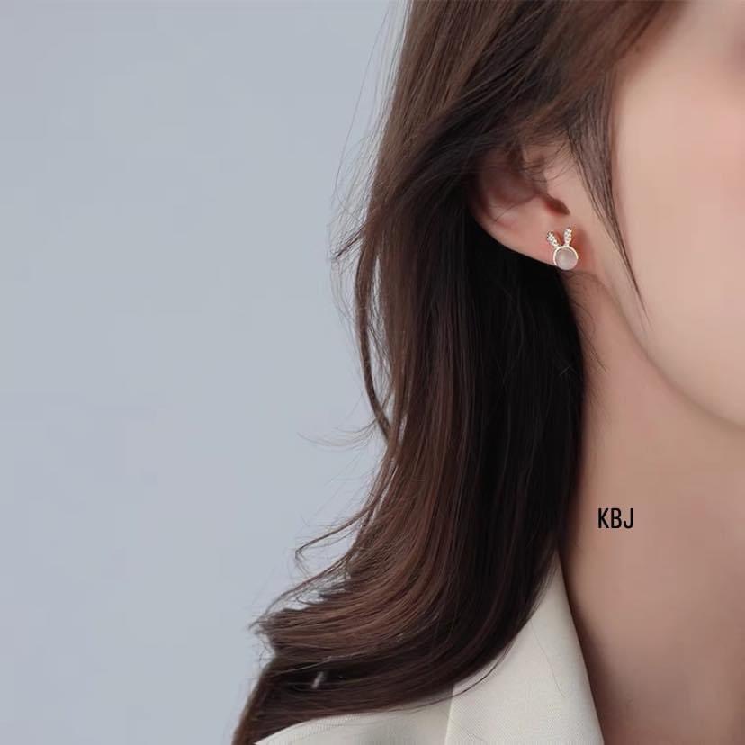 Bông tai nữ bạc thật hình thỏ xinh xắn ngộ nghĩnh đáng yêu LINH MIU SILVER