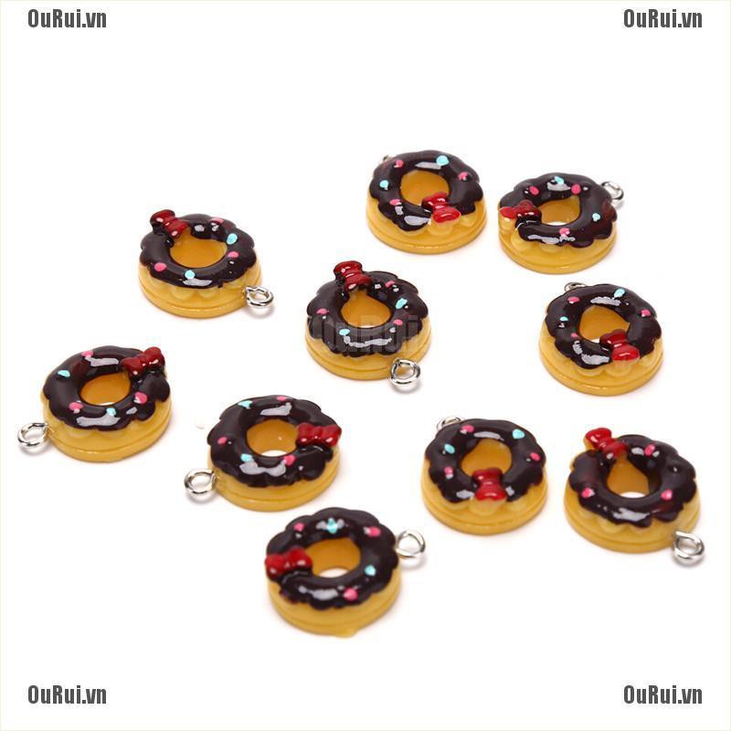 Bộ 10 Trang Sức Hình Bánh donut Dễ Thương