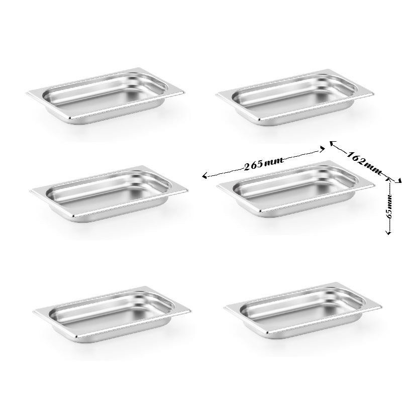 Khay đựng thực phẩm inox , đựng thạch Topping Inox 1/4