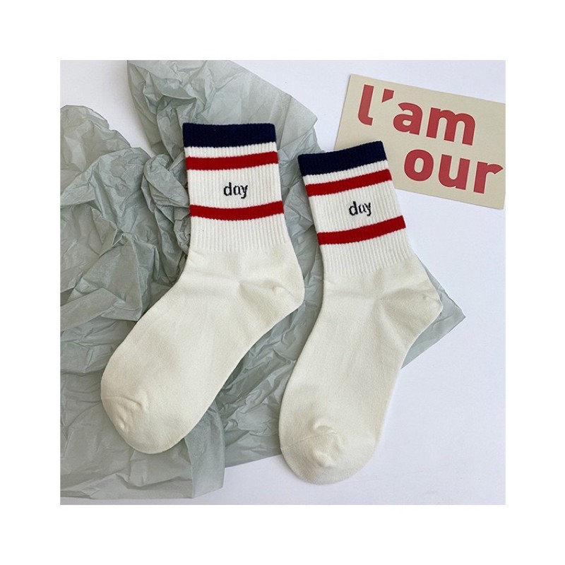 Vớ Tất Unisex Cổ Cao Dream Day vải cotton kháng khuẩn hàng loại 1 bao đổi trả dành cho cả nam và nữ