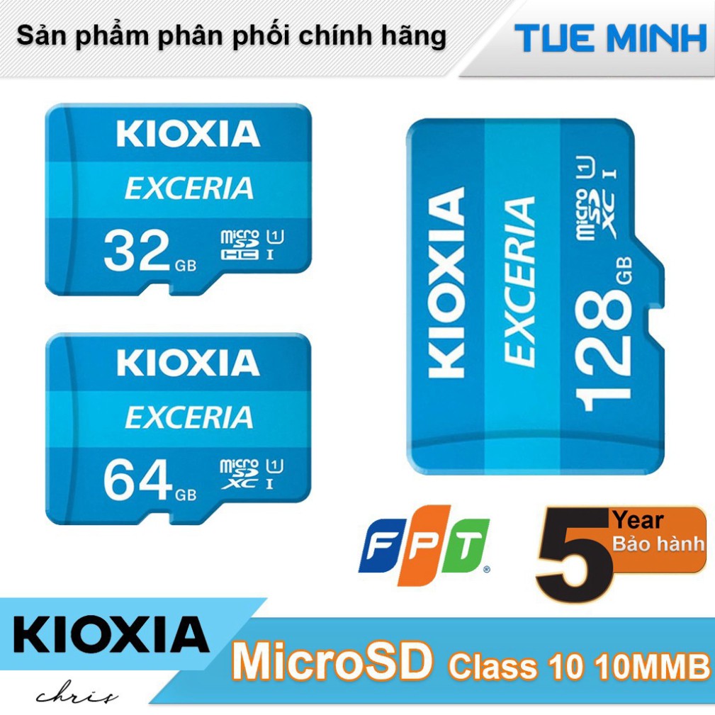CVQRC TYDF Thẻ nhớ MicroSD Kioxia tốc độ Class 10 U1 100MB - hàng chính hãng FPT phân phối 85 21
