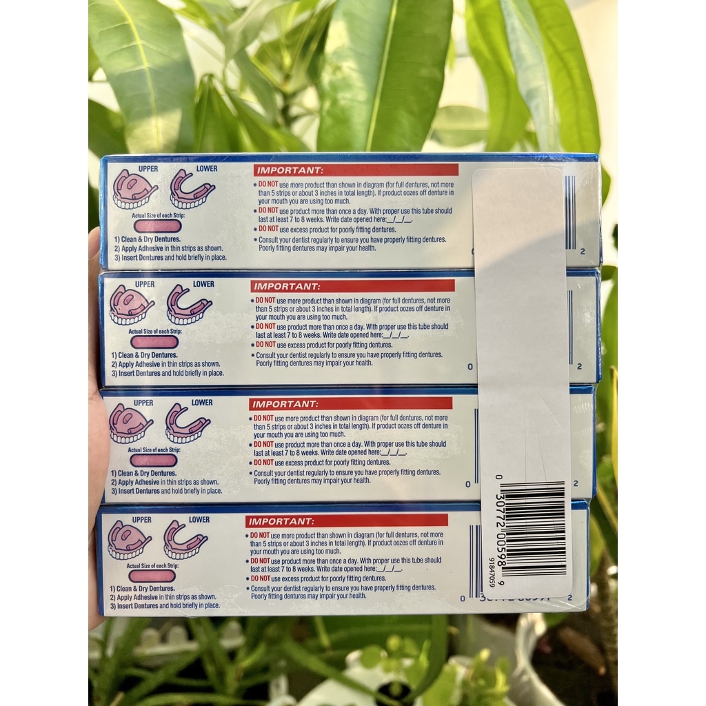 Keo dán hàm Fixodent Advance MaxHold 62g/ Mỹ