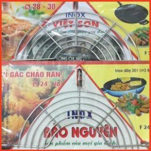 ❤️Bao đổi trả💙 Vỉ gác chảo đồ chiên rán inox Bảo nguyên  giúp bạn đặt thức ăn lên cho món ăn luôn thơm ngon, nóng giò