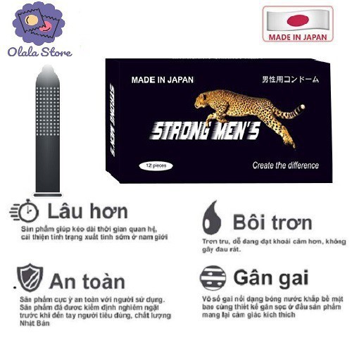 BAO CAO SU STRONGMEN ĐEN [ CHÍNH HÃNG 100%] GAI TOÀN THÂN BAO - GIÚP CUỘC VUI MẠNH MẼ NHƯ SÓNG - HỘP 12 BAO