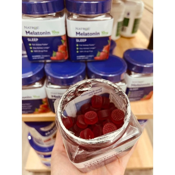 Kẹo dẻo Natrol Melatonin 10mg hỗ trợ giúp ngủ ngon