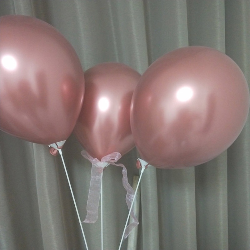 Set 10 Bong Bóng Kim Loại 12 Inch Trang Trí Đa Năng
