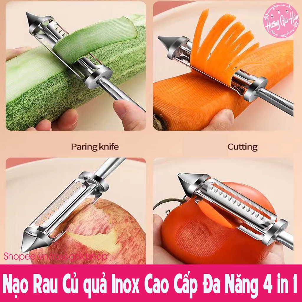 Nạo Rau Củ quả Inox Cao Cấp Đa Năng 4 in 1