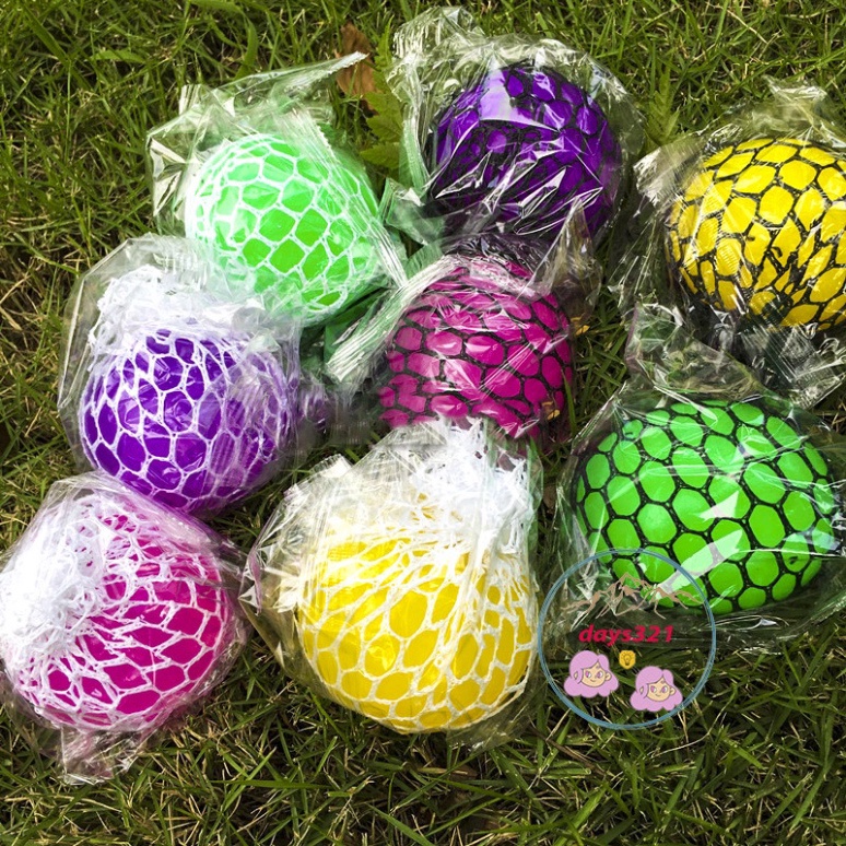 Bóng lưới slime hạt , trứng lưới Squishy, bóng nho thú vị xả stress hiệu quả