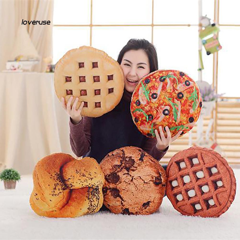 Gối nằm hình bánh pizza / bánh quy xinh xắn ngộ nghĩnh đáng yêu