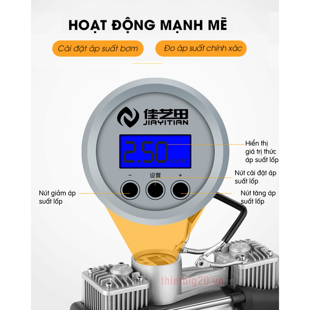 Bộ Dụng Cụ Máy Bơm Ô tô Điện Tử 2 xi-lanh GXE12-3 cài đặt hơi ngắt tự động ( Điện 12V ) | BigBuy360 - bigbuy360.vn