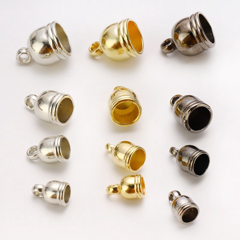 Bộ 50 nút tròn xỏ dây da dành cho làm trang sức diy