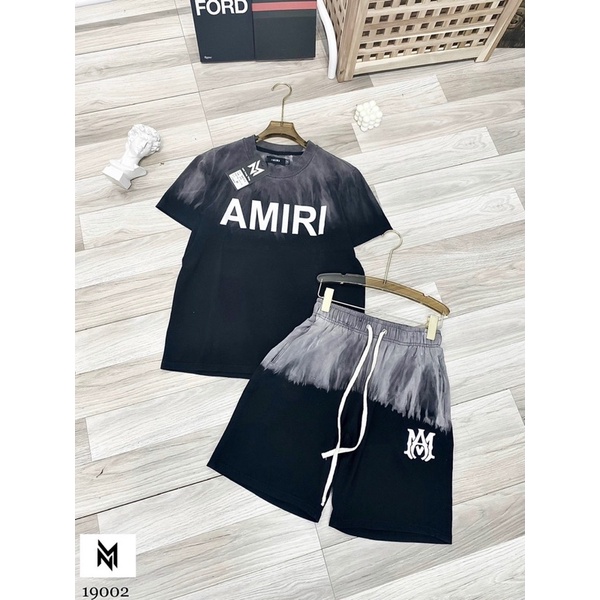 Bộ Cộc Tay Mặc Hè Nam Cotton Loang Màu AMIRI