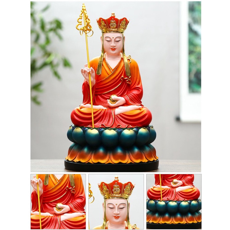 Tượng Địa Tạng Vương Bồ Tát bằng composite dáng ngồi cao 30-38 cm - TỰ THANH QUÁN