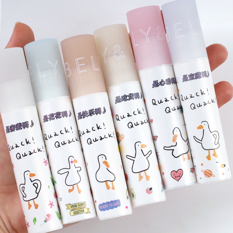 [Hàng mới về] Son kem trang điểm dạng lỏng nhung lì chống thấm nước vỏ họa tiết chú vịt đáng yêu cho sử dụng hàng ngày | BigBuy360 - bigbuy360.vn