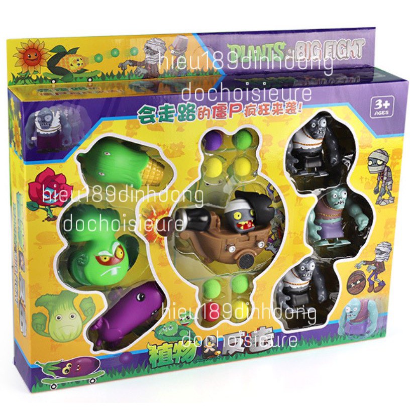 Hộp Đồ Chơi Game Hot Plants vs Zombie hoa quả nổi giận ngô hải tặc