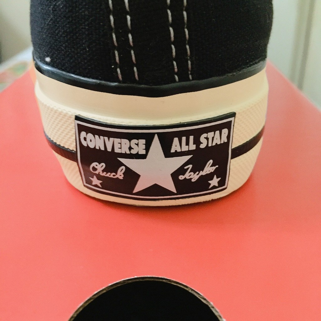 Giày thể thao nam nữ 1970s cao cổ CV1 đen trắng, đế cao màu kem, mũi giày bóng | BigBuy360 - bigbuy360.vn