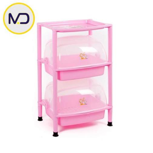 Kệ chén 2 tầng Việt Nhật có nắp đậy an toàn vệ sinh - đồ dùng nhà bếp bằng nhựa cao cấp