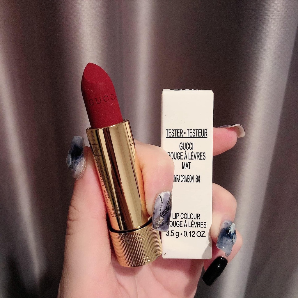 Son Gucci Tester Dòng Matte và Satin  -  Tester Box Trắng Như Ảnh Chụp