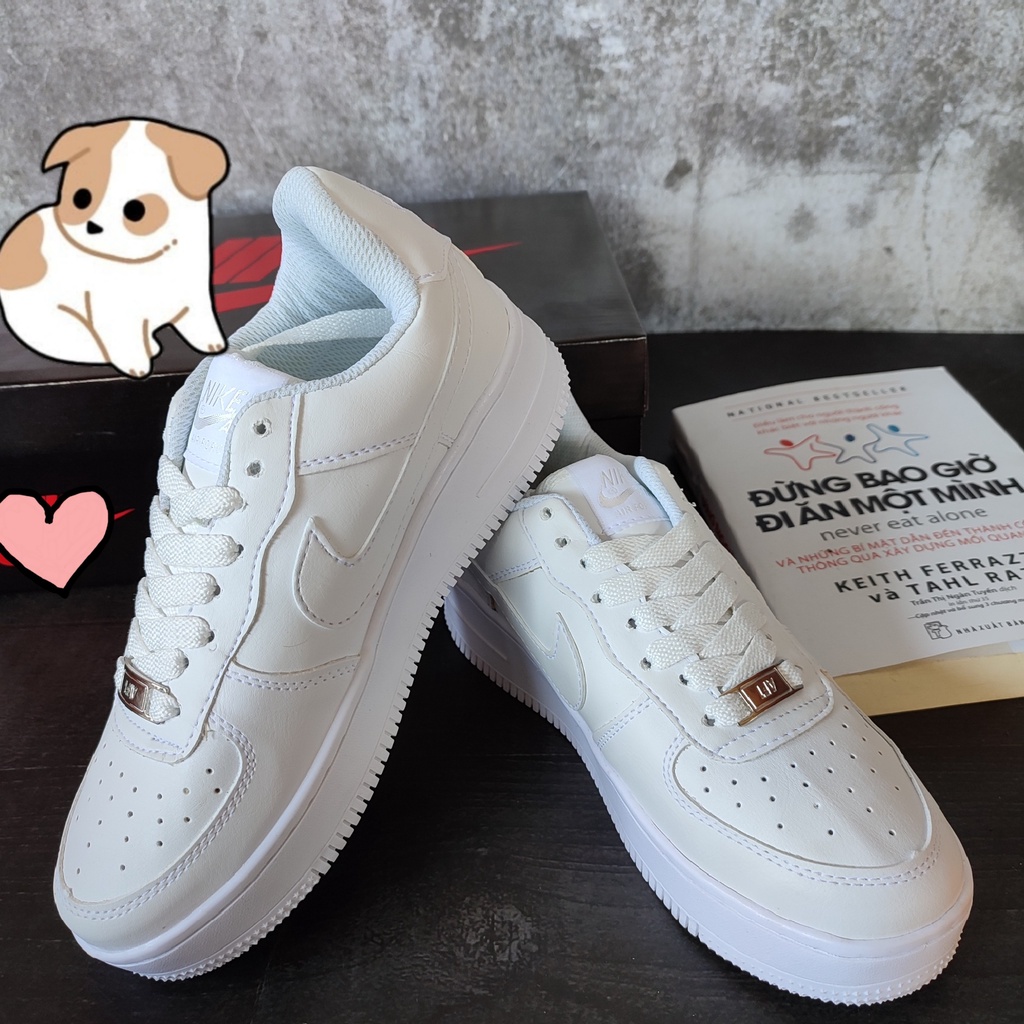 Giày af1 trắng full , giày air force 1 trắng cho  nam nữ cực hot dễ phối đồ đi học đi chơi | BigBuy360 - bigbuy360.vn