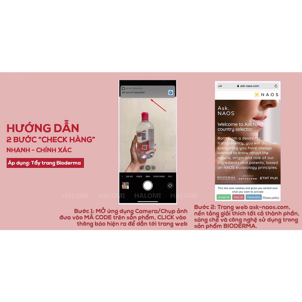 Nước Tẩy Trang Bioderma Crealine H2O Solution Micellaire 500ml làm sạch dịu nhẹ da chính hãng